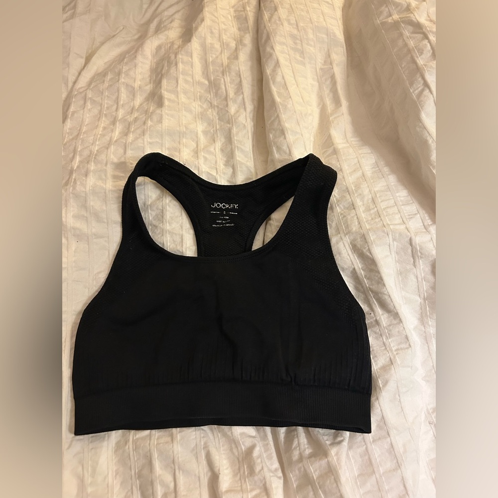 Jockey Women’s Sz S Black Sorts Bra - Perfect for Working Out
